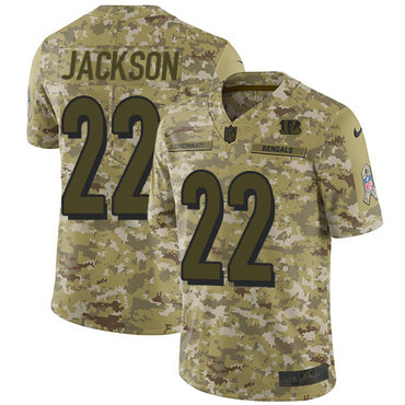 Nike Bengals #22 William Jackson Camo Men’s Stitched NFL Limited 2018 Salute To Service Jersey