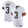 Cleveland Browns #3 Jerry Jeudy White Vapor Limited Football Stitched Jersey