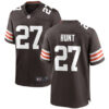 Cleveland Browns #27 Kareem Hunt Brown Stitched Game Jersey