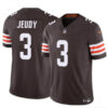 Cleveland Browns #3 Jerry Jeudy Brown 2023 FUSE Vapor Limited Football Stitched Jersey