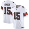 Cleveland Browns #15 Joe Flacco White 2023 FUSE Vapor Limited Stitched Football Jersey