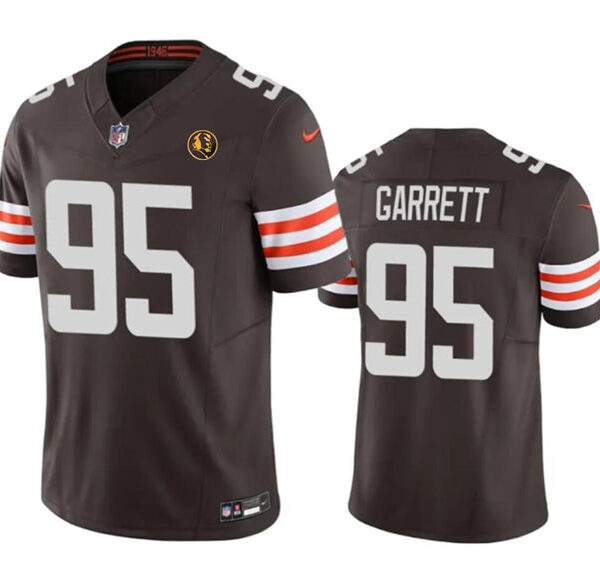 Cleveland Browns #95 Myles Garrett Brown 2023 FUSE With John Madden Jersey