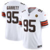 Cleveland Browns #95 Myles Garrett White 2023 FUSE With John Madden Jersey