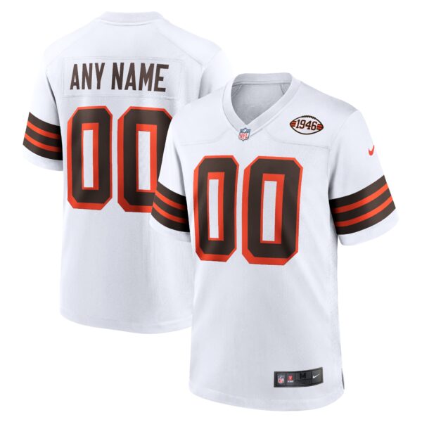 Cleveland Browns Nike 1946 Collection Alternate Custom Jersey White