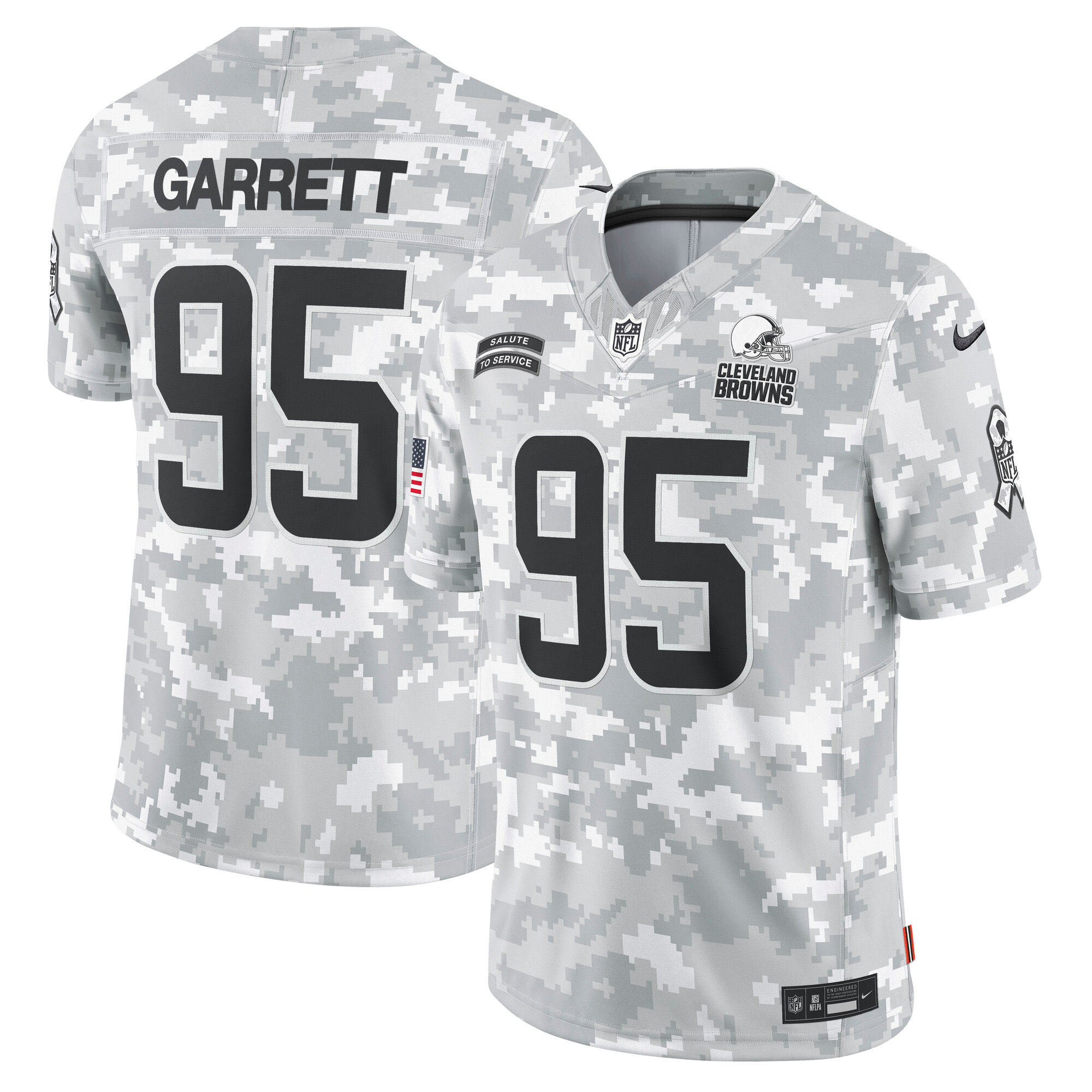 Myles Garrett Cleveland Browns Nike 2024 Salute To Service Limited Jersey Arctic Camo