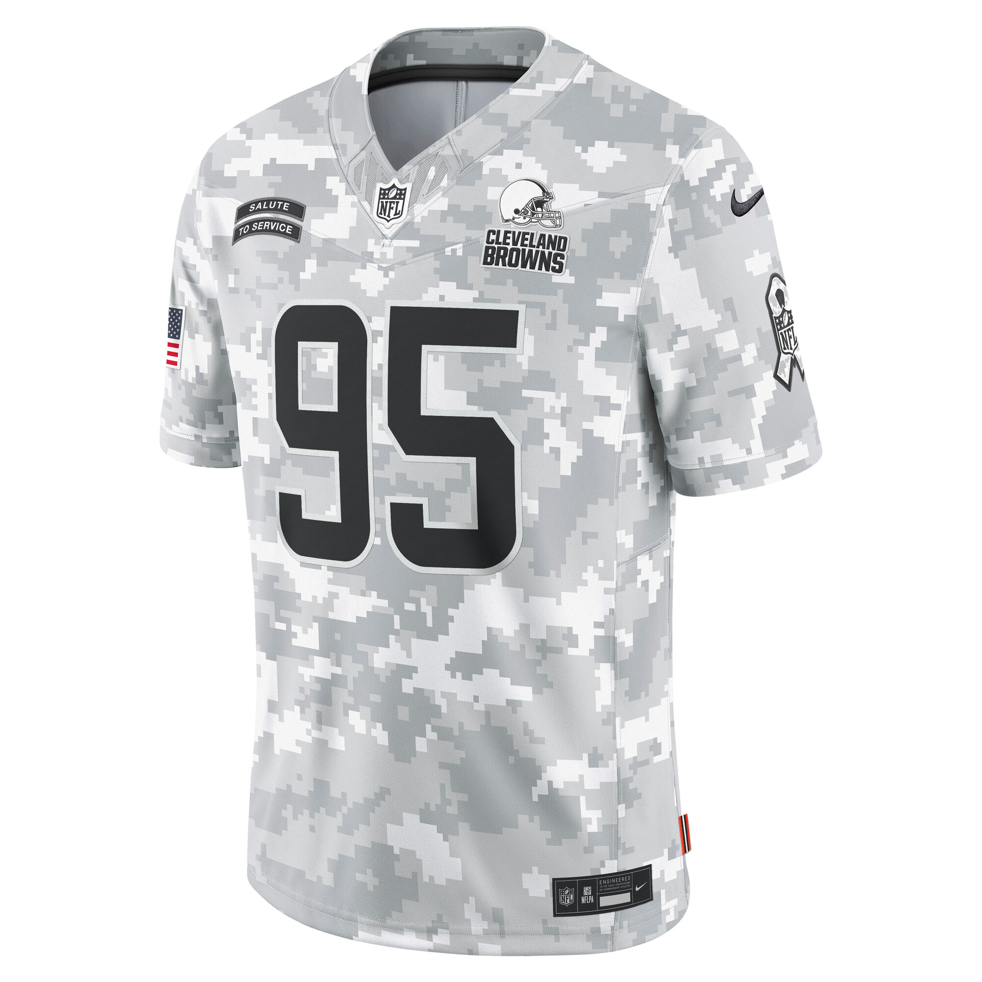 Myles Garrett Cleveland Browns Nike 2024 Salute To Service Limited Jersey Arctic Camo - Image 2