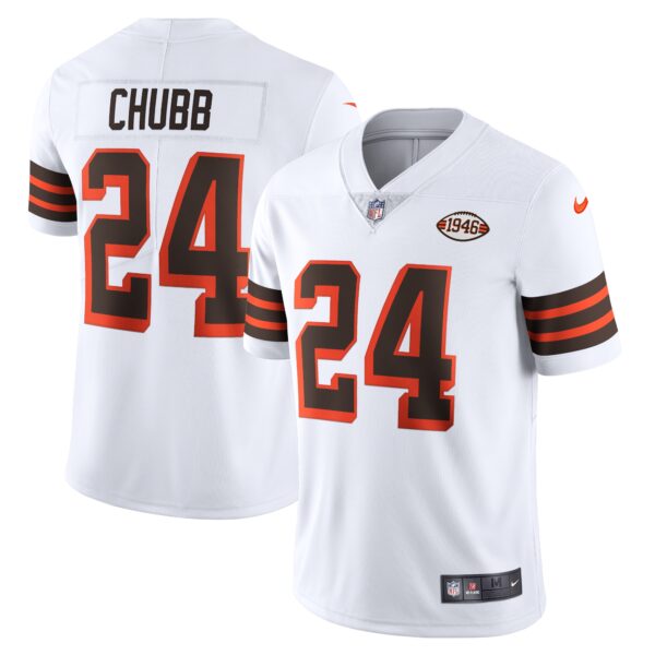 Nick Chubb Cleveland Browns Nike 1946 Collection Alternate Vapor Limited Jersey White