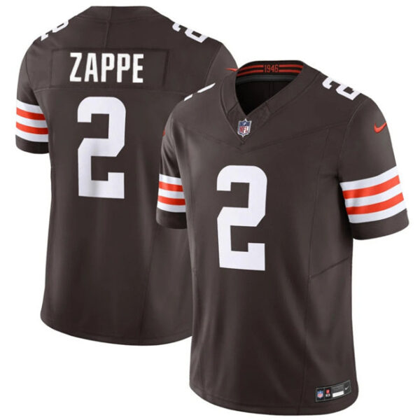 Cleveland Browns #2 Bailey Zappe Brown 2024 FUSE Vapor Limited Stitched Football Jersey
