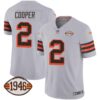 Men’s Browns 1946 75th Anniversary Patch Jersey – All Stitched – Gray – Amari Cooper