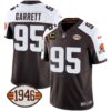 Men’s Browns 1946 75th Anniversary Patch Jersey – All Stitched – Alternate – Myles Garrett