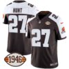 Men’s Browns 1946 75th Anniversary Patch Jersey – All Stitched – Alternate – Kareem Hunt