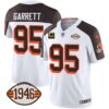 Men’s Browns 1946 75th Anniversary Patch Jersey – All Stitched – Inverted – Myles Garrett