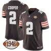 Men’s Browns 1946 75th Anniversary Patch Jersey – All Stitched – Brown – Amari Cooper