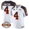 Men’s Browns 1946 75th Anniversary Patch Jersey – All Stitched – Inverted – Deshaun Watson