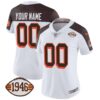 Browns 1946 75th Anniversary Patch Custom Jersey – All Stitched – Women – Inverted