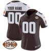 Browns 1946 75th Anniversary Patch Custom Jersey – All Stitched – Women – Alternate