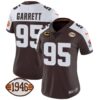 Women’s Browns 1946 75th Anniversary Patch Jersey – All Stitched – Alternate – Myles Garrett