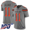 Nike Browns #11 Antonio Callaway Gray Men’s Stitched NFL Limited Inverted Legend 100th Season Jersey