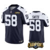 Dallas Cowboys #58 Mazi Smith Navy White 2023 FUSE NFC Jersey
