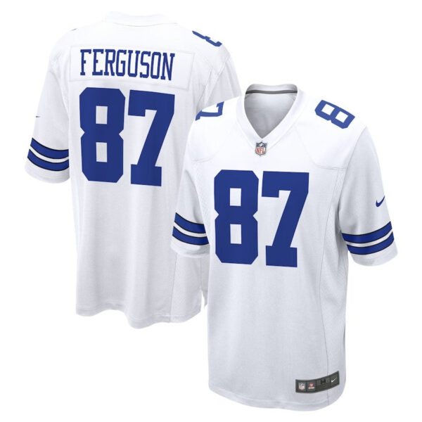 Dallas Cowboys #87 Jake Ferguson Game Jersey – White