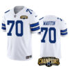 Dallas Cowboys #70 Zack Martin White 2023 FUSE NFC East Jersey