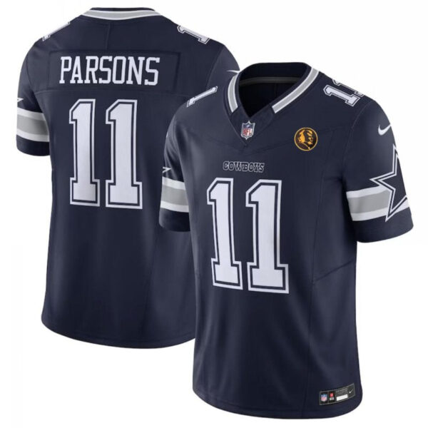 Dallas Cowboys #11 Micah Parsons Navy 2023 Fuse With John Madden Patch Vapor Jersey