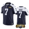 Dallas Cowboys #7 Trevon Diggs Navy White 2023 FUSE NFC East Jersey