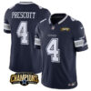 Dallas Cowboys #4 Dak Prescott Navy 2023 FUSE NFC East Jersey