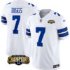 Dallas Cowboys #7 Trevon Diggs White 2023 FUSE NFC East Jersey