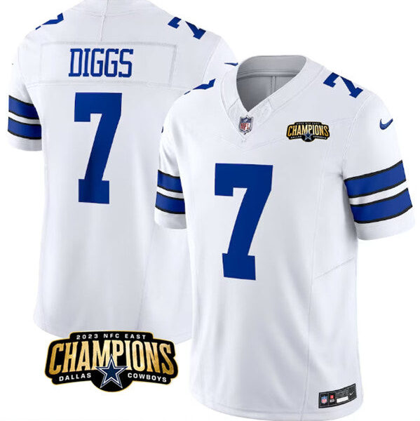 Dallas Cowboys #7 Trevon Diggs White 2023 FUSE NFC East Jersey