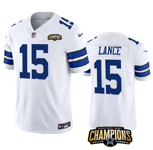 Dallas Cowboys #15 Trey Lance White 2023 FUSE NFC East Jersey