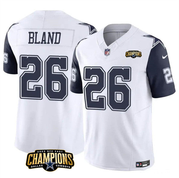 Dallas Cowboys #26 Daron Bland White Navy 2023 FUSE NFC Jersey