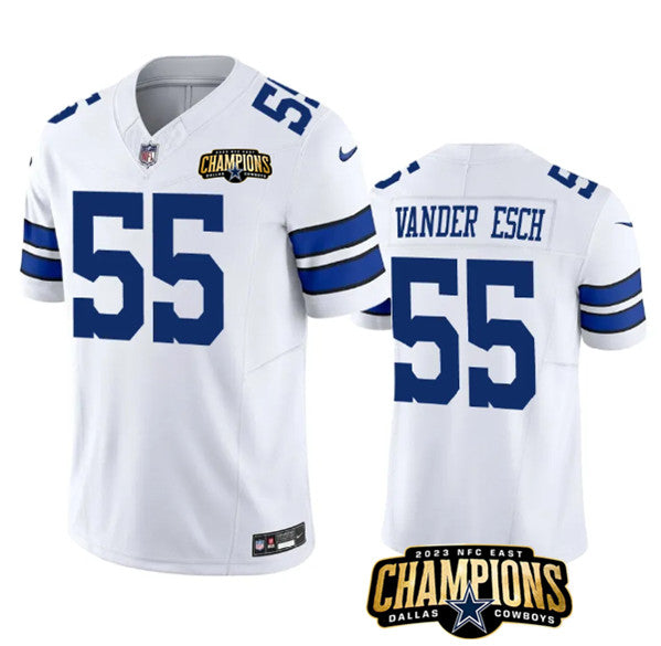 Dallas Cowboys #55 Leighton Vander Esch White 2023 FUSE NFC Jersey