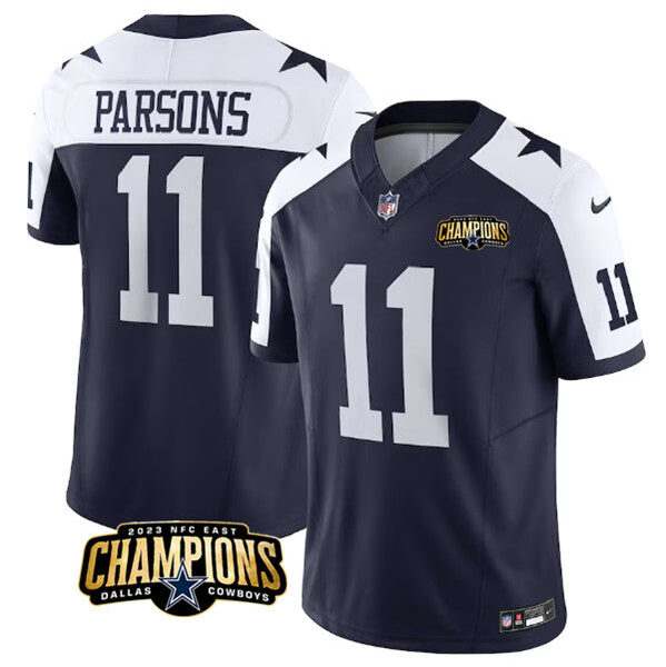 Dallas Cowboys #11 Micah Parsons Navy White 2023 FUSE NFC Jersey