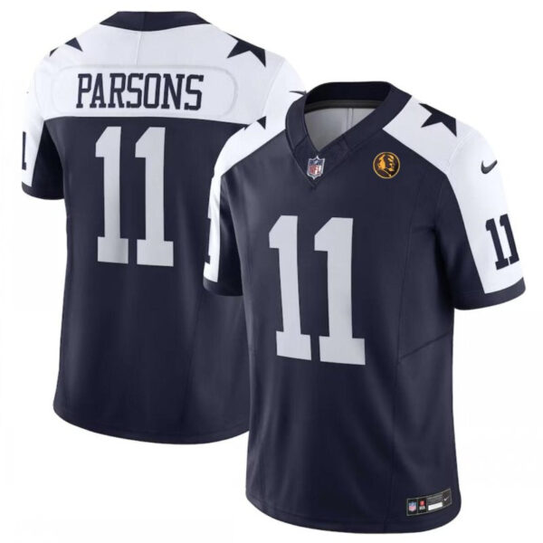 Dallas Cowboys #11 Micah Parsons Navy 2023 Fuse With John Madden Patch 2 Jersey
