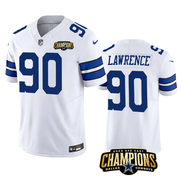 Dallas Cowboys #90 Demarcus Lawrence White 2023 FUSE NFC Jersey