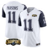 Dallas Cowboys #11 Micah Parsons White Navy 2023 FUSE NFC Jersey