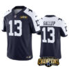 Dallas Cowboys #13 Michael Gallup Navy White 2023 FUSE NFC Jersey