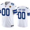 Dallas Cowboys Active Player Custom White 2023 FUSE With John Madden Patch Vapor Limited Stitched 2 Jersey