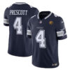 Dallas Cowboys #4 Dak Prescott Navy 2023 FUSE With John Madden Patch Vapor 2 Jersey