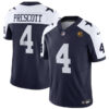 Dallas Cowboys #4 Dak Prescott Navy 2023 FUSE With John Madden Patch Vapor Jersey