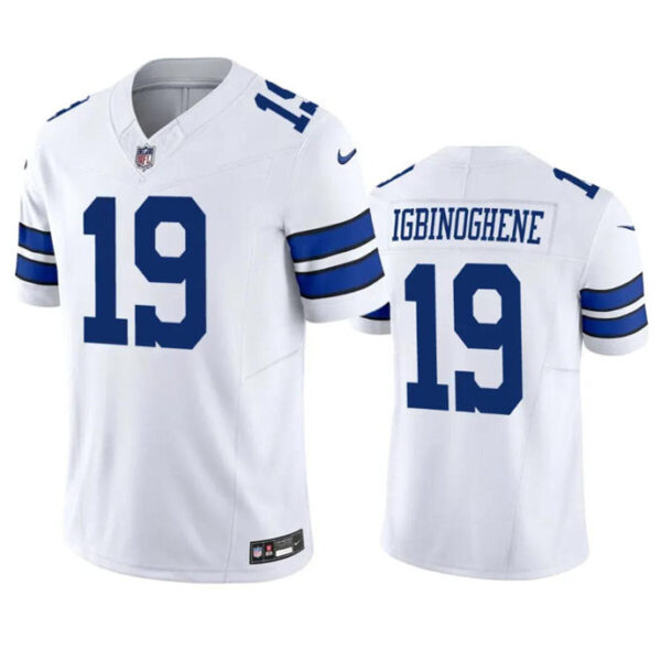 Dallas Cowboys #19 Noah Igbinoghene White 2023 Fusevapor Limited Stitched Jersey