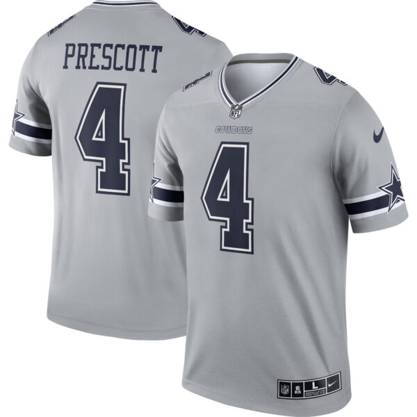 Dak Prescott Dallas Cowboys Nike Inverted Legend Player Performance Top Gray