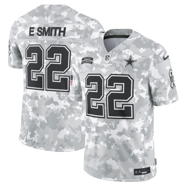 Emmitt Smith Dallas Cowboys Nike 2024 Salute To Service Retired Player Limited Jersey Arctic Camo