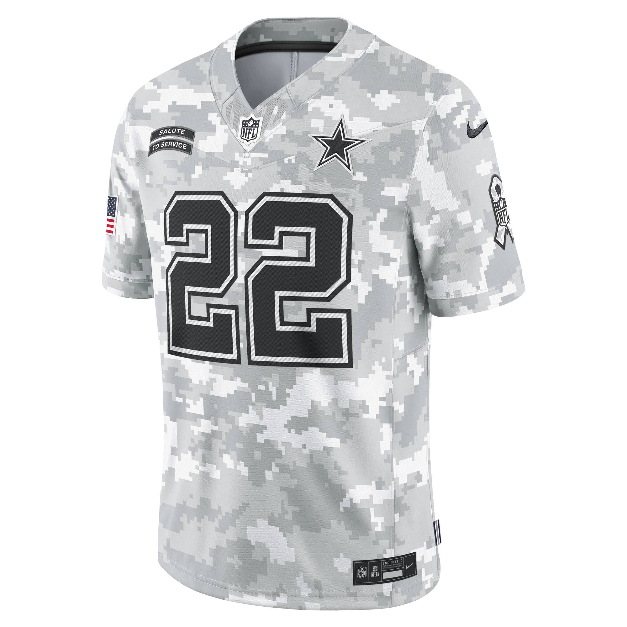 Emmitt Smith Dallas Cowboys Nike 2024 Salute To Service Retired Player Limited Jersey Arctic Camo - Image 2
