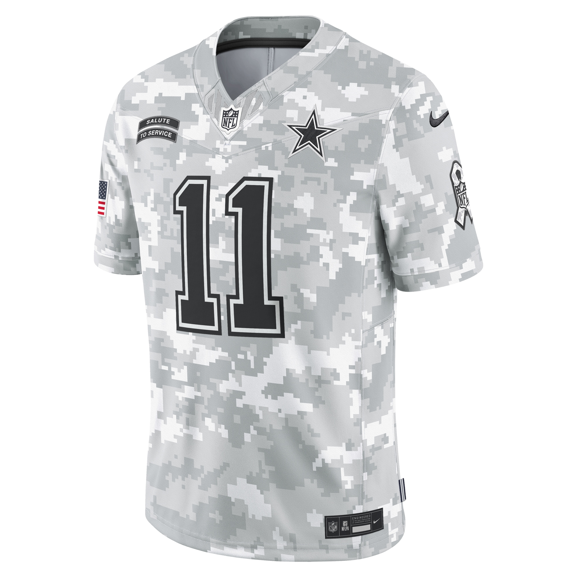 Micah Parsons Dallas Cowboys Nike 2024 Salute To Service Limited Jersey Arctic Camo - Image 2