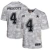 Dak Prescott Dallas Cowboys Youth 2024 Salute To Service Game Jersey Arctic Camo