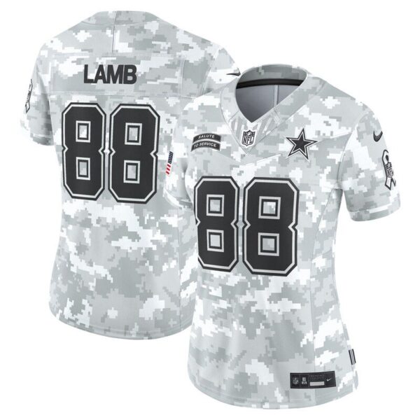 Ceedee Lamb Dallas Cowboys Womens 2024 Salute To Service Limited Jersey Arctic Camo