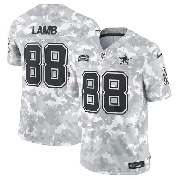 Dallas Cowboys #88 Ceedee Lamb Arctic Camo 2024 FUSE Salute To Service Limited Football Stitched Jersey