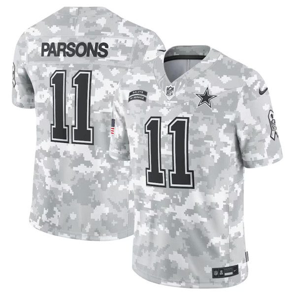 Dallas Cowboys #11 Micah Parsons Arctic Camo 2024 FUSE Salute To Service Limited Football Stitched Jersey